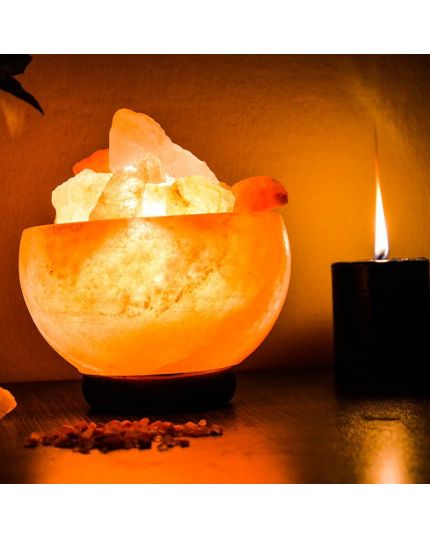 مصباح صخر الهملايا العلاجي - شكل الطاسة